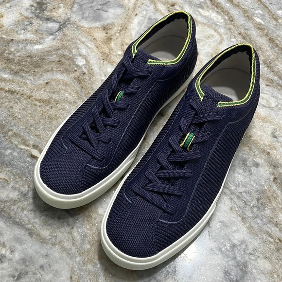 Rothy’s The Lace Up Sneaker in Navy Knit - Picture 2 of 16